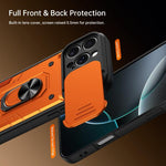 Custodia per telefono Nanshan Armor con anello scorrevole per fotocamera., For iPhone 16 Pro, For iPhone 16