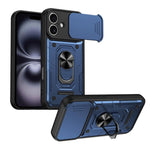 Custodia per telefono Nanshan Armor con anello scorrevole per fotocamera., For iPhone 16 Pro, For iPhone 16