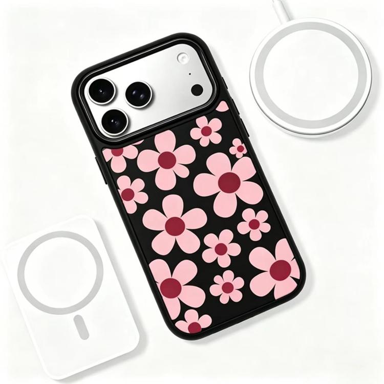 Custodia per telefono in silicone PC anti-caduta con motivo a bouquet, For iPhone 17 Pro Max, For iPhone 17 Pro, For iPhone 17
