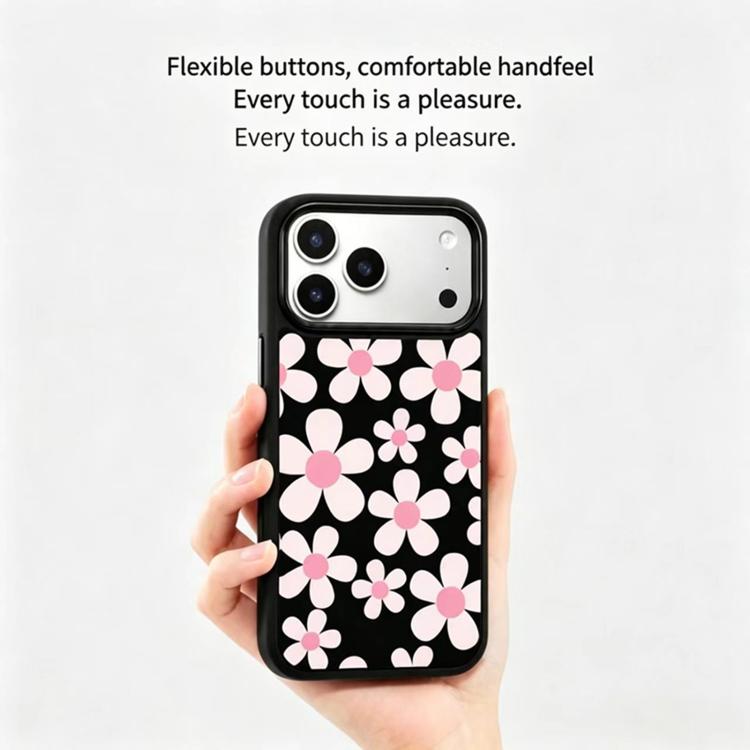 Custodia per telefono in silicone PC anti-caduta con motivo a bouquet, For iPhone 17 Pro Max, For iPhone 17 Pro, For iPhone 17