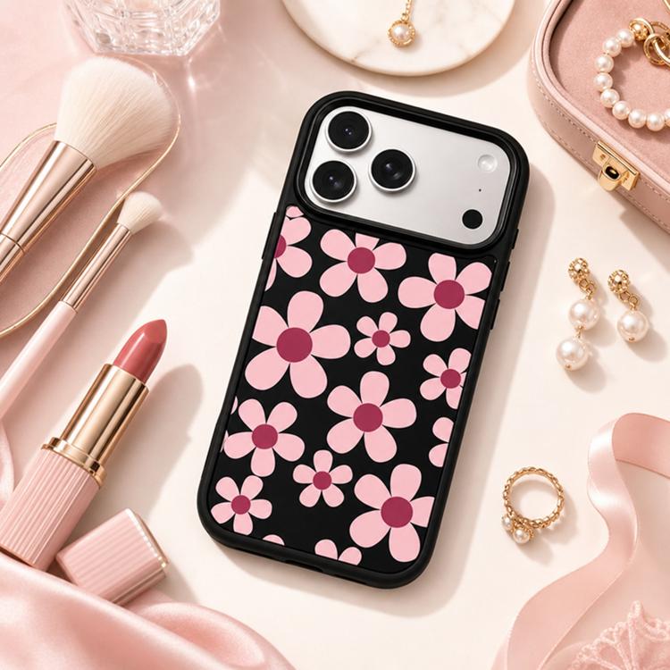 Custodia per telefono in silicone PC anti-caduta con motivo a bouquet, For iPhone 17 Pro Max, For iPhone 17 Pro, For iPhone 17