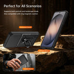 Custodia per telefono Nanshan Armor con anello scorrevole per fotocamera., For Galaxy S26+ 5G, For Galaxy S26 Ultra 5G, For Galaxy S26 5G