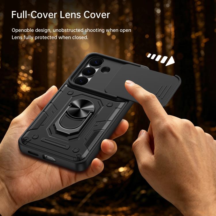 Custodia per telefono Nanshan Armor con anello scorrevole per fotocamera., For Galaxy S26+ 5G, For Galaxy S26 Ultra 5G, For Galaxy S26 5G