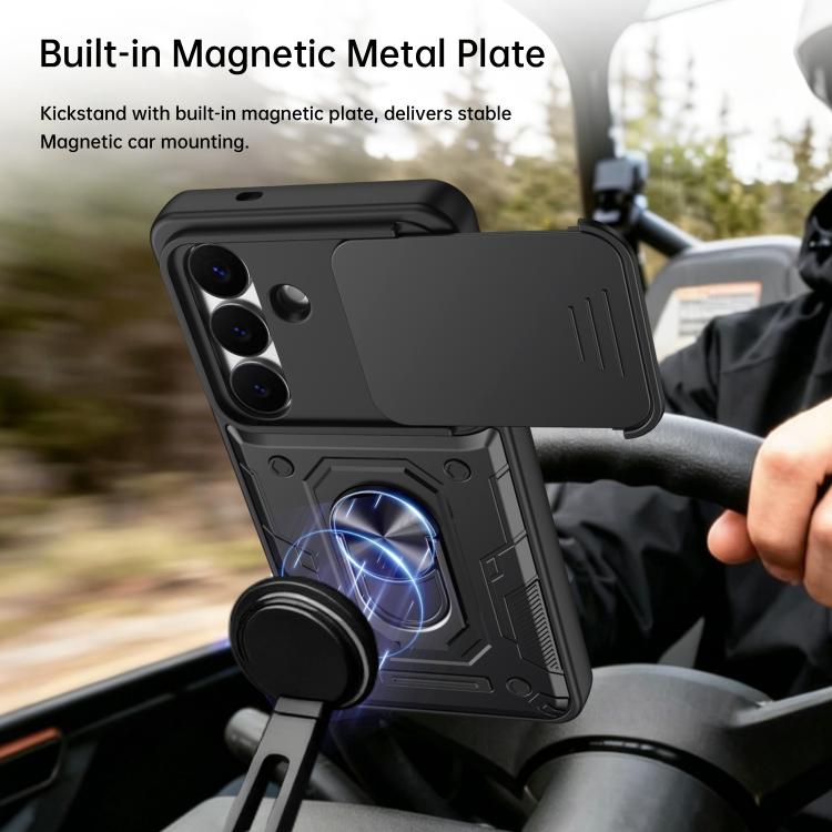 Custodia per telefono Nanshan Armor con anello scorrevole per fotocamera., For Galaxy S26+ 5G, For Galaxy S26 Ultra 5G, For Galaxy S26 5G