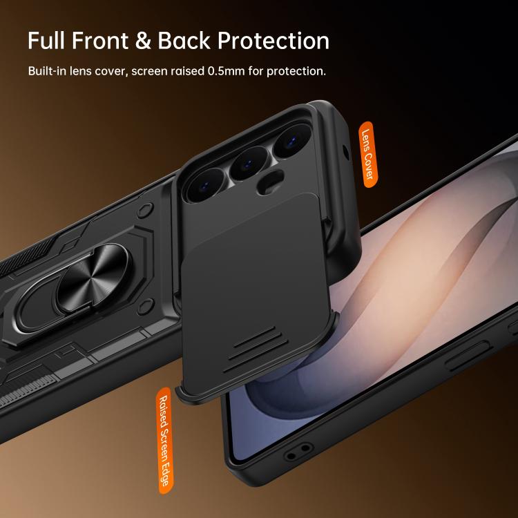 Custodia per telefono Nanshan Armor con anello scorrevole per fotocamera., For Galaxy S26+ 5G, For Galaxy S26 Ultra 5G, For Galaxy S26 5G