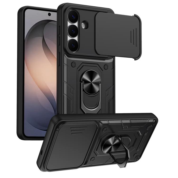 Custodia per telefono Nanshan Armor con anello scorrevole per fotocamera., For Galaxy S26+ 5G, For Galaxy S26 Ultra 5G, For Galaxy S26 5G