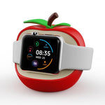 Supporto di ricarica in silicone a forma di mela per smartwatch dal design creativo., For Apple Watch Full Series