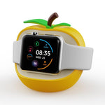 Supporto di ricarica in silicone a forma di mela per smartwatch dal design creativo., For Apple Watch Full Series