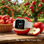 Supporto di ricarica in silicone a forma di mela per smartwatch dal design creativo., For Apple Watch Full Series