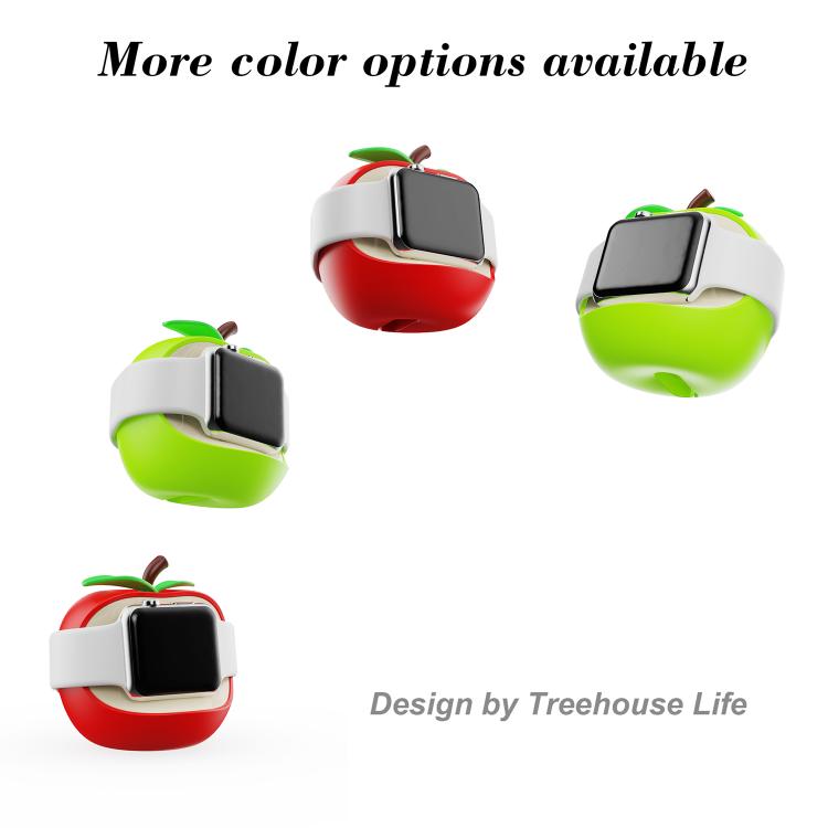 Supporto di ricarica in silicone a forma di mela per smartwatch dal design creativo., For Apple Watch Full Series