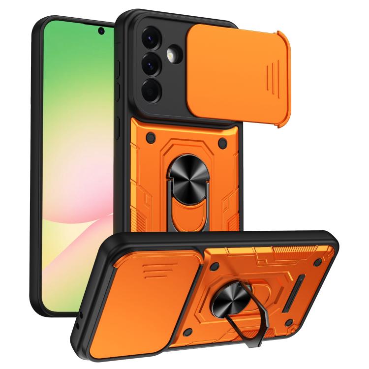 Custodia per telefono Nanshan Armor con anello scorrevole per fotocamera., For Galaxy A56 5G, For Galaxy A36 5G