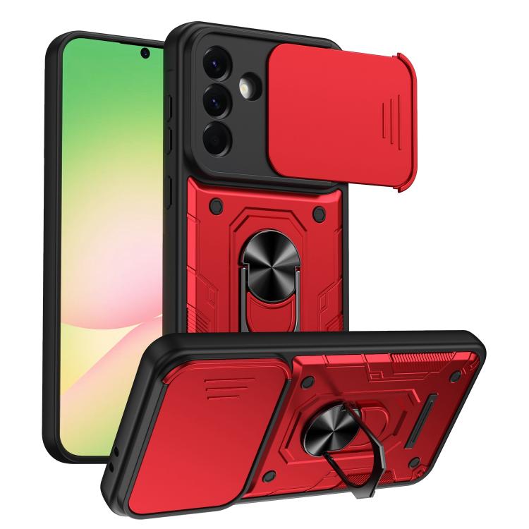Custodia per telefono Nanshan Armor con anello scorrevole per fotocamera., For Galaxy A56 5G, For Galaxy A36 5G