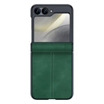 Custodia per telefono con cerniera magnetica e texture in pelle di pecora integrata, con cuciture a vista., For Galaxy Z Flip7 5G, For Galaxy Z Flip6 5G