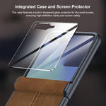 Custodia per telefono con cerniera magnetica e texture in pelle di pecora integrata, con cuciture a vista., For Galaxy Z Flip7 5G, For Galaxy Z Flip6 5G