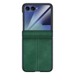 Custodia per telefono con cerniera magnetica e texture in pelle di pecora integrata, con cuciture a vista., For Galaxy Z Flip7 5G, For Galaxy Z Flip6 5G