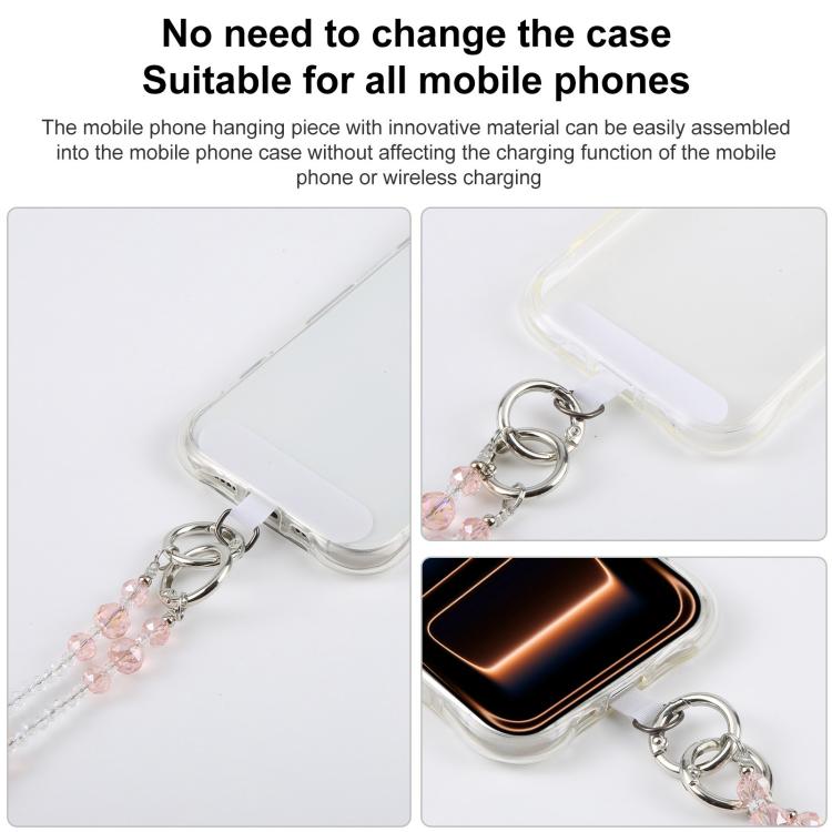 Tracolla per cellulare con fiocco e perline