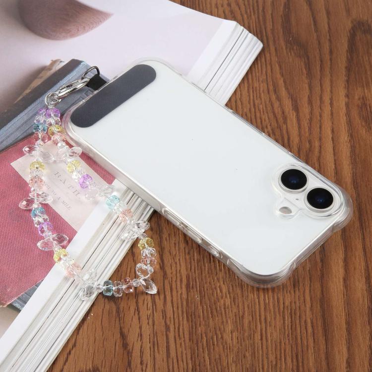 Ciondolo per cellulare con perline di cristallo trasparenti e colorate