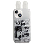 Custodia per telefono in TPU con orecchie da coniglio e personaggi dei cartoni animati, For iPhone 13 Pro Max, For iPhone 13, For iPhone 12 Pro Max