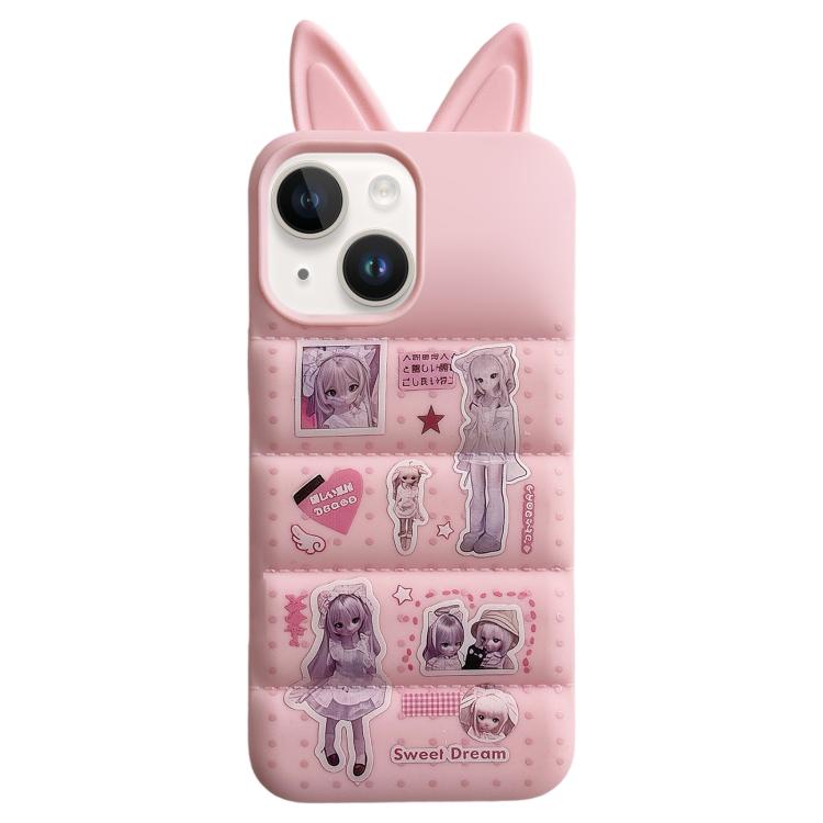 Custodia per telefono in TPU con orecchie da coniglio e personaggi dei cartoni animati, For iPhone 13 Pro Max, For iPhone 13, For iPhone 12 Pro Max