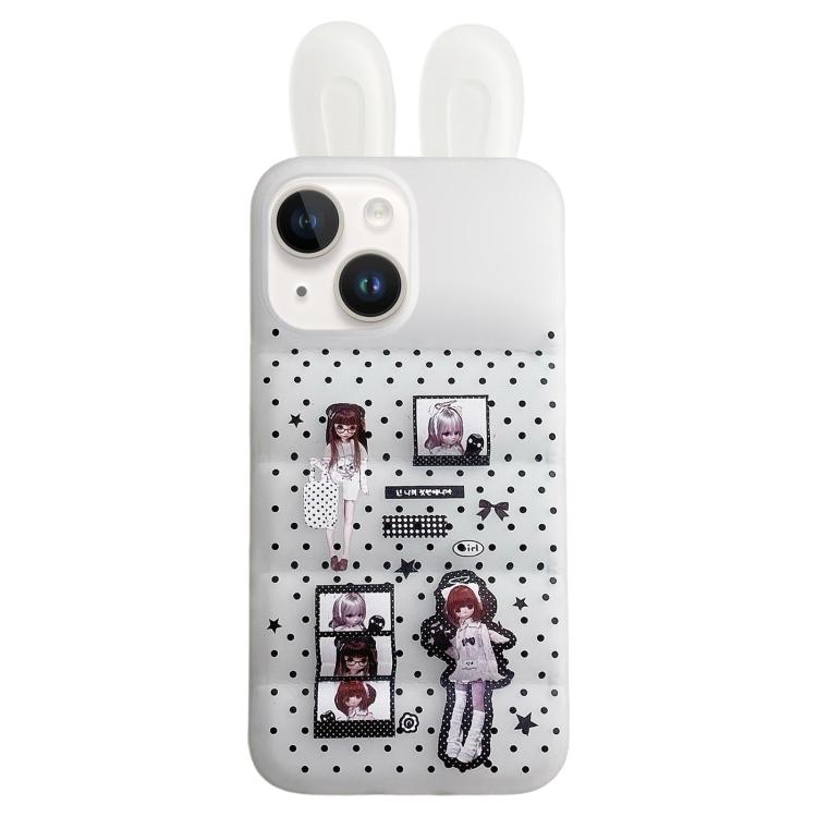 Custodia per telefono in TPU con orecchie da coniglio e personaggi dei cartoni animati, For iPhone 13 Pro Max, For iPhone 13, For iPhone 12 Pro Max
