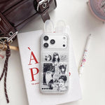 Custodia per telefono in TPU con orecchie da coniglio e personaggi dei cartoni animati, For iPhone 13 Pro Max, For iPhone 13, For iPhone 12 Pro Max