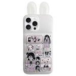 Custodia per telefono in TPU con orecchie da coniglio e personaggi dei cartoni animati, For iPhone 13 Pro Max, For iPhone 13, For iPhone 12 Pro Max