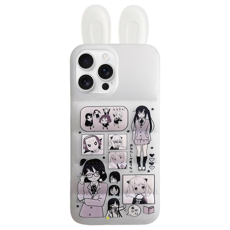 Custodia per telefono in TPU con orecchie da coniglio e personaggi dei cartoni animati, For iPhone 15 Pro Max, For iPhone 15 Pro, For iPhone 15, For iPhone 14, For iPhone 14 Pro, For iPhone 14 Pro Max