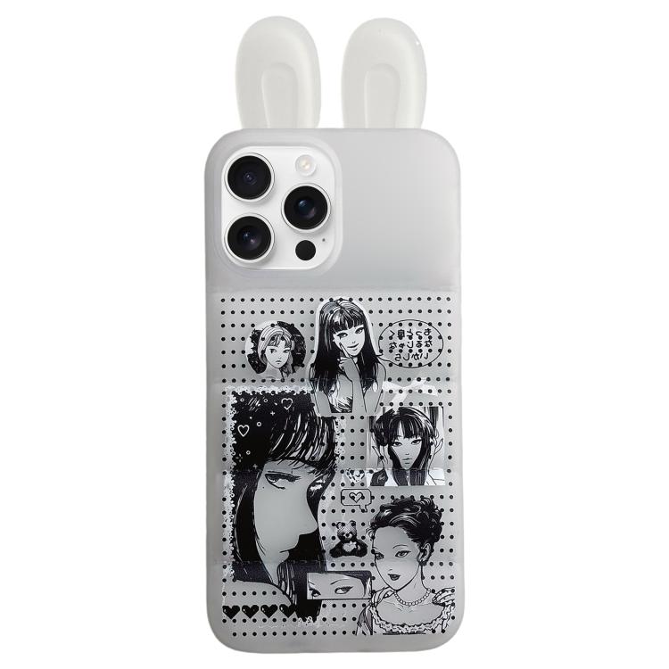 Custodia per telefono in TPU con orecchie da coniglio e personaggi dei cartoni animati, For iPhone 15 Pro Max, For iPhone 15 Pro, For iPhone 15, For iPhone 14, For iPhone 14 Pro, For iPhone 14 Pro Max