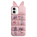 Custodia per telefono in TPU con orecchie da coniglio e personaggi dei cartoni animati, For iPhone 17 Pro Max, For iPhone 17 Pro, For iPhone 17, For iPhone 16 Pro Max, For iPhone 16 Pro, For iPhone 16