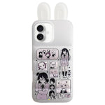 Custodia per telefono in TPU con orecchie da coniglio e personaggi dei cartoni animati, For iPhone 17 Pro Max, For iPhone 17 Pro, For iPhone 17, For iPhone 16 Pro Max, For iPhone 16 Pro, For iPhone 16