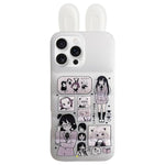 Custodia per telefono in TPU con orecchie da coniglio e personaggi dei cartoni animati, For iPhone 17 Pro Max, For iPhone 17 Pro, For iPhone 17, For iPhone 16 Pro Max, For iPhone 16 Pro, For iPhone 16