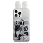 Custodia per telefono in TPU con orecchie da coniglio e personaggi dei cartoni animati, For iPhone 17 Pro Max, For iPhone 17 Pro, For iPhone 17, For iPhone 16 Pro Max, For iPhone 16 Pro, For iPhone 16