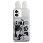 Custodia per telefono in TPU con orecchie da coniglio e personaggi dei cartoni animati, For iPhone 17 Pro Max, For iPhone 17 Pro, For iPhone 17, For iPhone 16 Pro Max, For iPhone 16 Pro, For iPhone 16