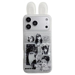 Custodia per telefono in TPU con orecchie da coniglio e personaggi dei cartoni animati, For iPhone 17 Pro Max, For iPhone 17 Pro, For iPhone 17, For iPhone 16 Pro Max, For iPhone 16 Pro, For iPhone 16