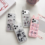 Custodia per telefono in TPU con orecchie da coniglio e personaggi dei cartoni animati, For iPhone 13 Pro Max, For iPhone 13, For iPhone 12 Pro Max