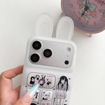 Custodia per telefono in TPU con orecchie da coniglio e personaggi dei cartoni animati, For iPhone 13 Pro Max, For iPhone 13, For iPhone 12 Pro Max