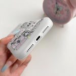 Custodia per telefono in TPU con orecchie da coniglio e personaggi dei cartoni animati, For iPhone 15 Pro Max, For iPhone 15 Pro, For iPhone 15, For iPhone 14, For iPhone 14 Pro, For iPhone 14 Pro Max