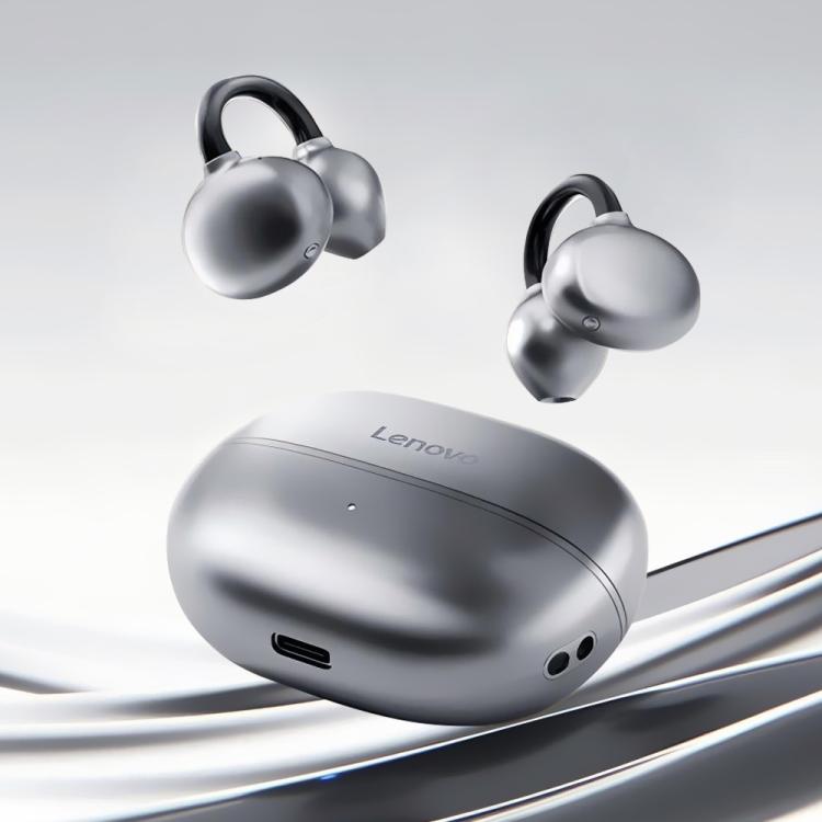 Auricolari Bluetooth true wireless Lenovo EA419 con clip a orecchio aperto.