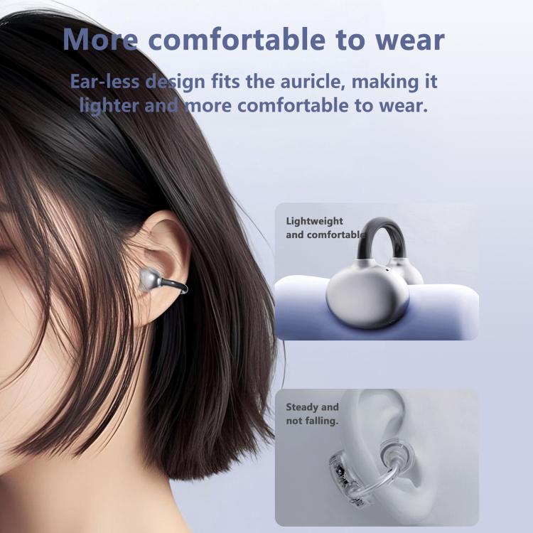 Auricolari Bluetooth true wireless Lenovo EA419 con clip a orecchio aperto.