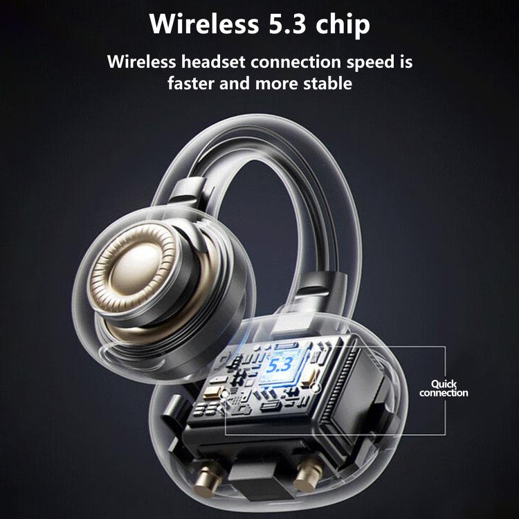 Auricolari Bluetooth true wireless Lenovo EA419 con clip a orecchio aperto.