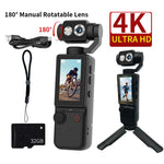 Q8 Fotocamera portatile 4K con schermo IPS 2 pollici