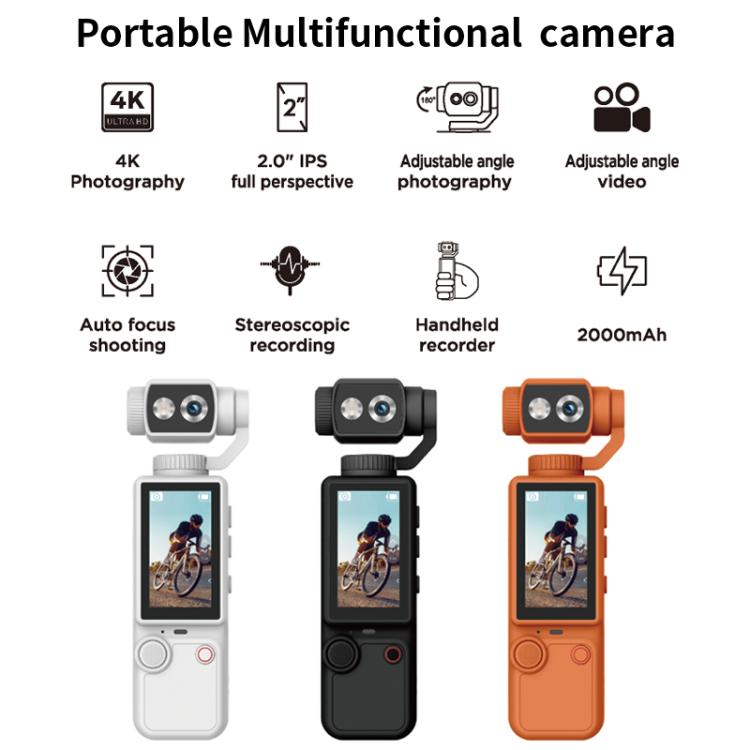 Q8 Fotocamera portatile 4K con schermo IPS 2 pollici