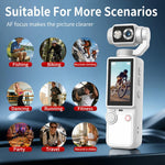 Q8 Fotocamera portatile 4K con schermo IPS 2 pollici