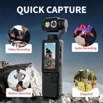 Q8 Fotocamera portatile 4K con schermo IPS 2 pollici