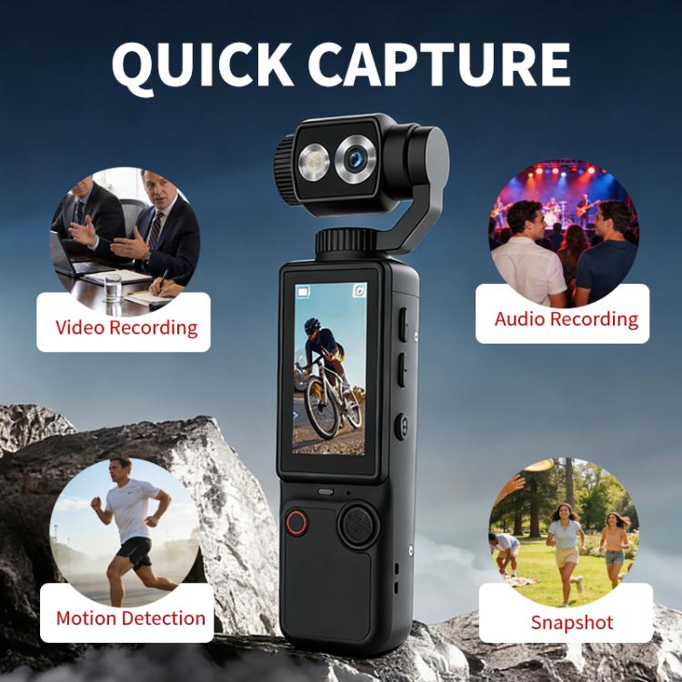 Q8 Fotocamera portatile 4K con schermo IPS 2 pollici