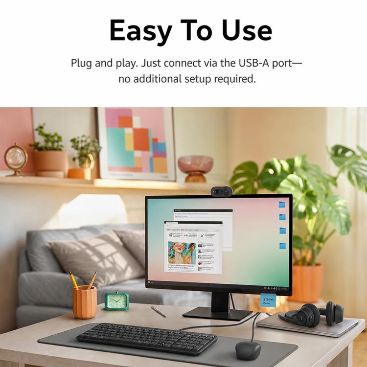 Set tastiera e mouse cablati Logitech MK106 USB