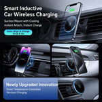 Supporto auto con ricarica wireless magnetica 15W