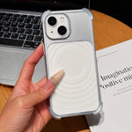 Custodia magnetica per telefono con texture a onde d'acqua e pellicola protettiva per obiettivo., For iPhone 13 Pro Max, For iPhone 13 Pro, For iPhone 13