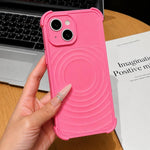 Custodia magnetica per telefono con texture a onde d'acqua e pellicola protettiva per obiettivo., For iPhone 14, For iPhone 14 Pro, For iPhone 14 Pro Max