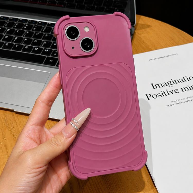 Custodia magnetica per telefono con texture a onde d'acqua e pellicola protettiva per obiettivo., For iPhone 14, For iPhone 14 Pro, For iPhone 14 Pro Max